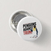 Pinguine gegen Trump gegen Trump USA Button (Vorne & Hinten)