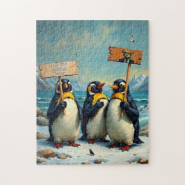 Pinguine gegen Trump Puzzle