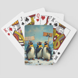 Pinguine gegen Trump Spielkarten