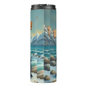 Pinguine gegen Trump Thermosbecher (Rückseite)