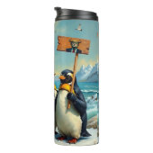 Pinguine gegen Trump Thermosbecher (Nach rechts gedreht)