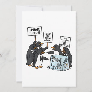 Pinguine gegen Zölle Anti Trump  Einladung