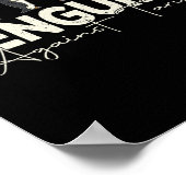 Pinguine gegen Zölle Funny Animal Retro Resist Poster (Ecke)