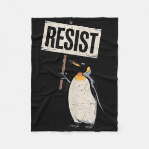 Pinguine gegen Zölle Pinguin-Protest Widerstehen Fleecedecke