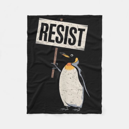 Pinguine gegen Zölle Pinguin-Protest Widerstehen Fleecedecke (Vorderseite)