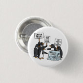 Pinguine gegen Zölle und Trump Button (Vorne & Hinten)
