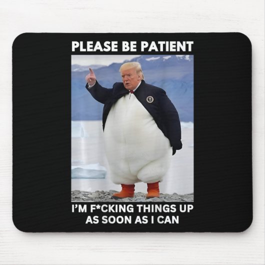 Pinguine gegen Zölle und Trumpf-Protesthänder Mousepad (Vorne)