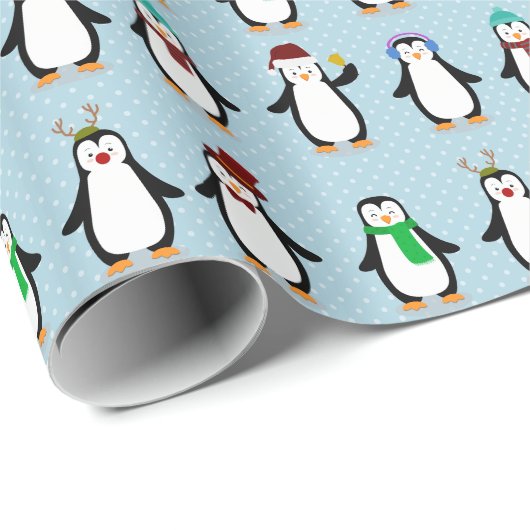 Pinguine Geschenkpapier (Rolleneckpunkt)