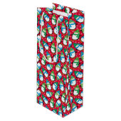 Pinguine Geschenktüte Für Weinflaschen (Vorderseite Schrägansicht)