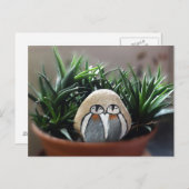 Pinguine Gesteintes Foto Postkarte (Vorne/Hinten)