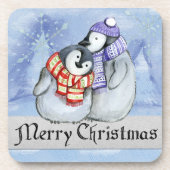 Pinguine Getränkeuntersetzer (Vorderseite)