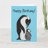 Pinguine Glücklich zum Geburtstag! Karte (Vorderseite)