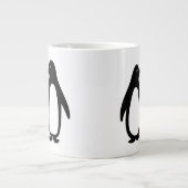 Pinguine halten Hände Niedliches Paar Jumbo-Tasse (Vorderseite)