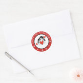 Pinguine Hearts Valentines Aufkleber (Umschlag)