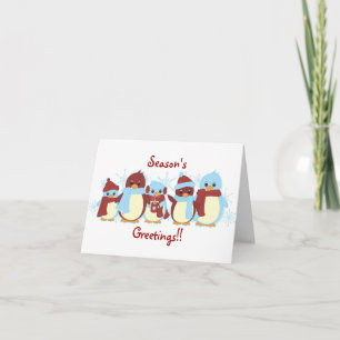 Pinguine herum feiertagskarte