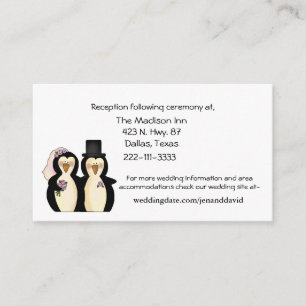 Pinguine Hochzeitskarten Begleitkarte