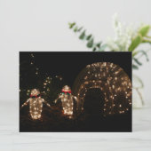 Pinguine Holiday Light Display Feiertagskarte (Stehend Vorderseite)