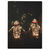 Pinguine Holiday Light Display Klemmbrett (Rückseite)