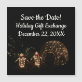 Pinguine Holiday Light Display Magnetkarte (Vorderseite)
