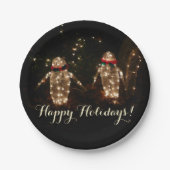 Pinguine Holiday Light Display Pappteller (Vorderseite)