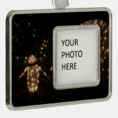 Pinguine Holiday Light Display Rahmen-Ornament Silber (Rechts)