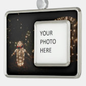 Pinguine Holiday Light Display Rahmen-Ornament Silber (Links)