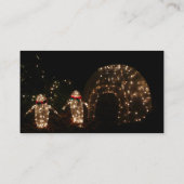 Pinguine Holiday Light Display Visitenkarte (Rückseite)