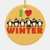 Pinguine I Liebe Winter Keepake Ornament (Vorne)