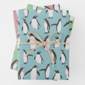 Pinguine im Schneemuster Geschenkpapier Set (Beispiel)