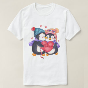 Pinguine im T - Shirt der Liebe