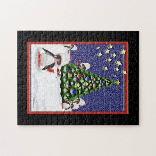 Pinguine in Christmasland Puzzle (Horizontal)