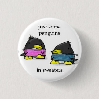 Pinguine in den Strickjacken Button