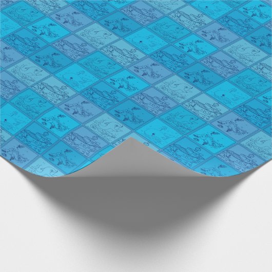 Pinguine in der Antarktis Geschenkpapier (Ecke)