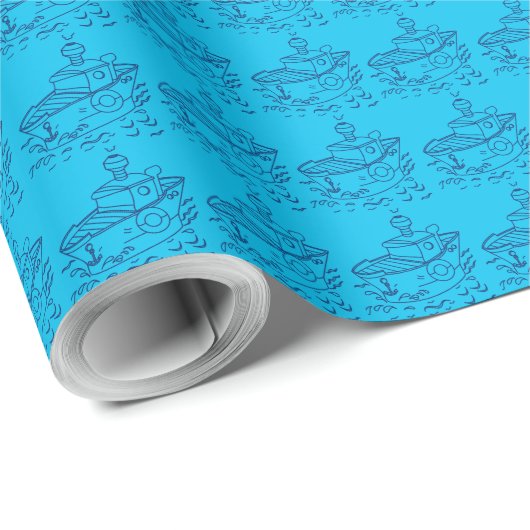 Pinguine in der Antarktis Geschenkpapier (Rolleneckpunkt)