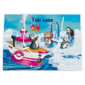 Pinguine in der Antarktis Große Geschenktüte (Vorderseite)