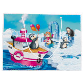 Pinguine in der Antarktis Große Geschenktüte (Rückseite)