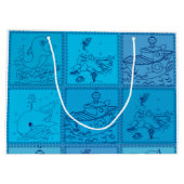 Pinguine in der Antarktis Große Geschenktüte (Rückseite)