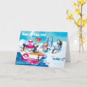 Pinguine in der Antarktis Karte (Gelbe Blume)