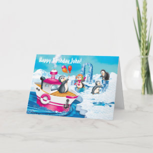 Pinguine in der Antarktis Karte