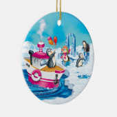 Pinguine in der Antarktis Keramik Ornament (Rechts)