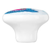 Pinguine in der Antarktis Keramikknauf (Seitenansicht)