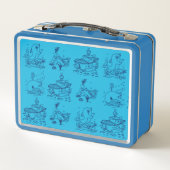 Pinguine in der Antarktis Metall Brotdose (Rückseite)