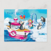 Pinguine in der Antarktis Postkarte (Vorderseite)