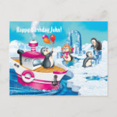 Pinguine in der Antarktis Postkarte (Vorderseite)