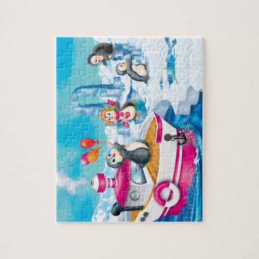 Pinguine in der Antarktis Puzzle (Vertikal)