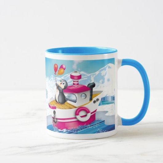 Pinguine in der Antarktis Tasse (Rechts)