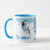 Pinguine in der Antarktis Tasse (Links)