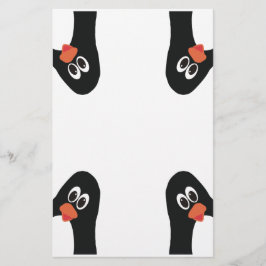 Pinguine in der Ecke niedlich und sonnig Briefpapier