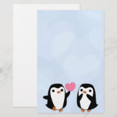 Pinguine in der Liebe Briefpapier (Vorne/Hinten)