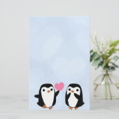 Pinguine in der Liebe Briefpapier (Stehend Vorderseite)